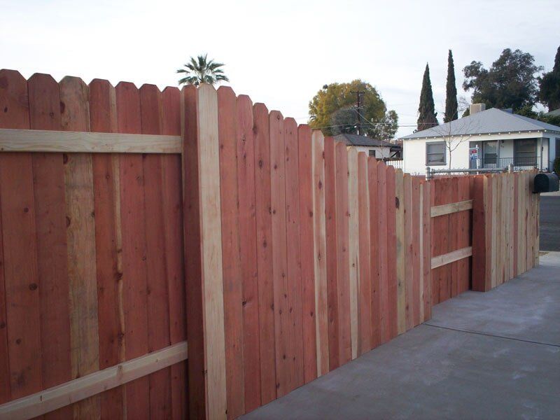 Wood Fences in Asphalt — Wood Fences in Bakersfield, CA