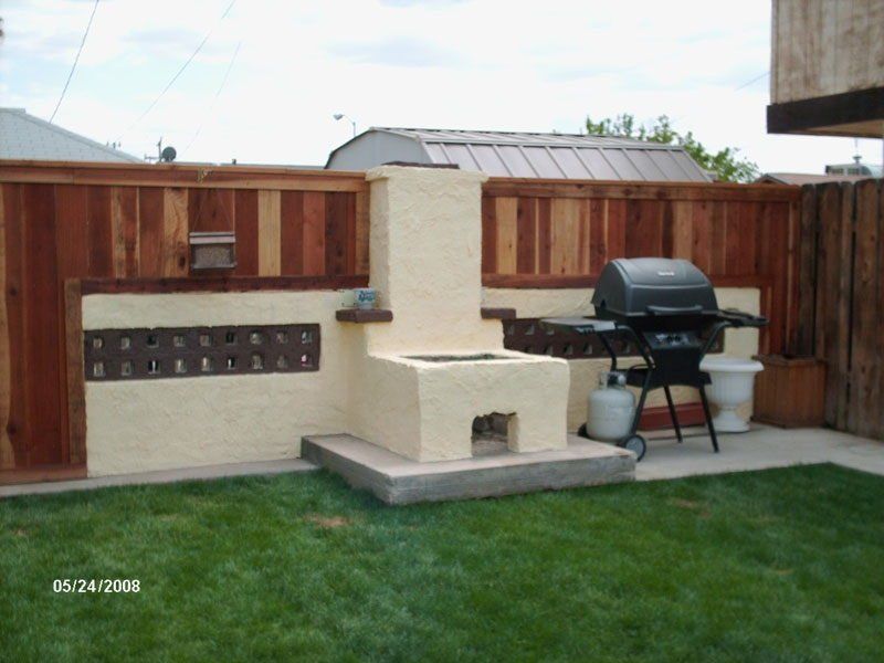 Outdoor Kitchen with fences — Wood Fences in Bakersfield, CA