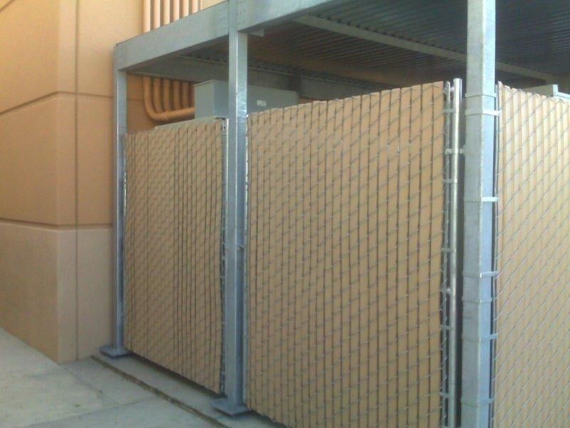Chainlink fence with wood— Wood Fences in Bakersfield, CA