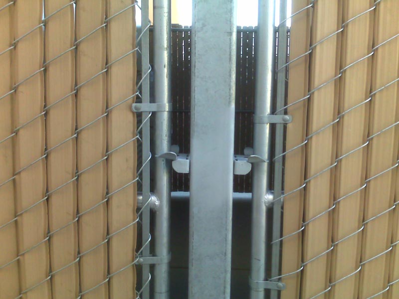 Chainlink fence gate with wood — Wood Fences in Bakersfield, CA