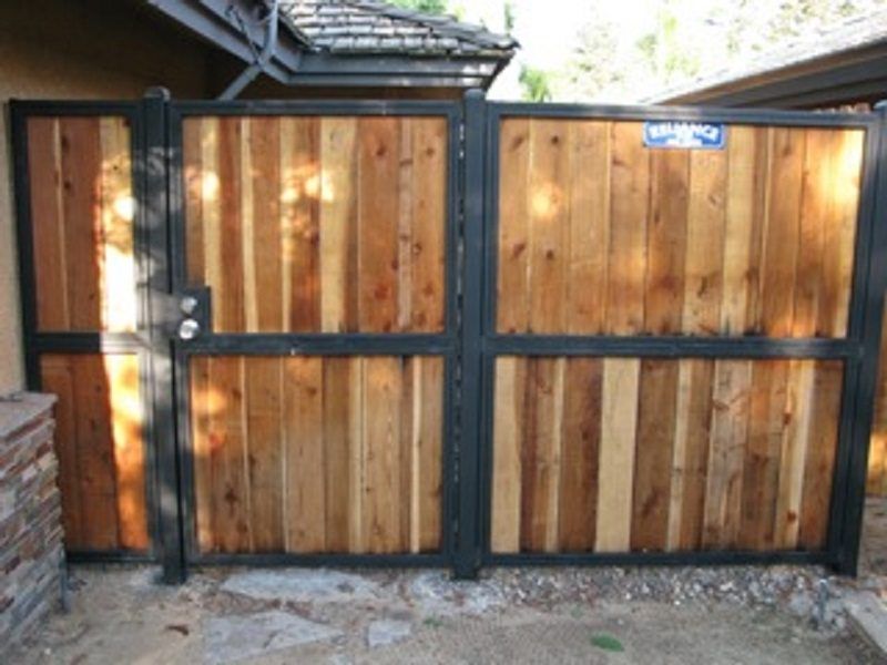 Beautiful wood gate — Wood Fences in Bakersfield, CA