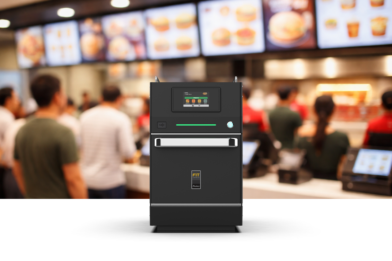 Prática Fit Express Speed Oven in a Quick Service Restaurant (QSR) setting