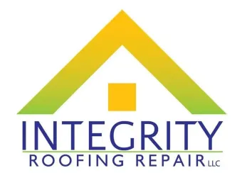 Logo for Integrity Roofing Repair LLC: A yellow/green house shape above blue text.