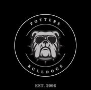 Potters Bulldogs logo with bulldog in sunglasses and text “EST. 2006” on black background