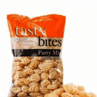 Bag of Tasty Bites Party Mix snack food.