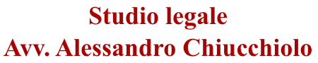 STUDIO LEGALE AVV. ALESSANDRO CHIUCCHIOLO - LOGO