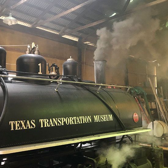 1925 Baldwin 0-4-0 steam switcher locomotive, tank engine, San Antonio, live steam