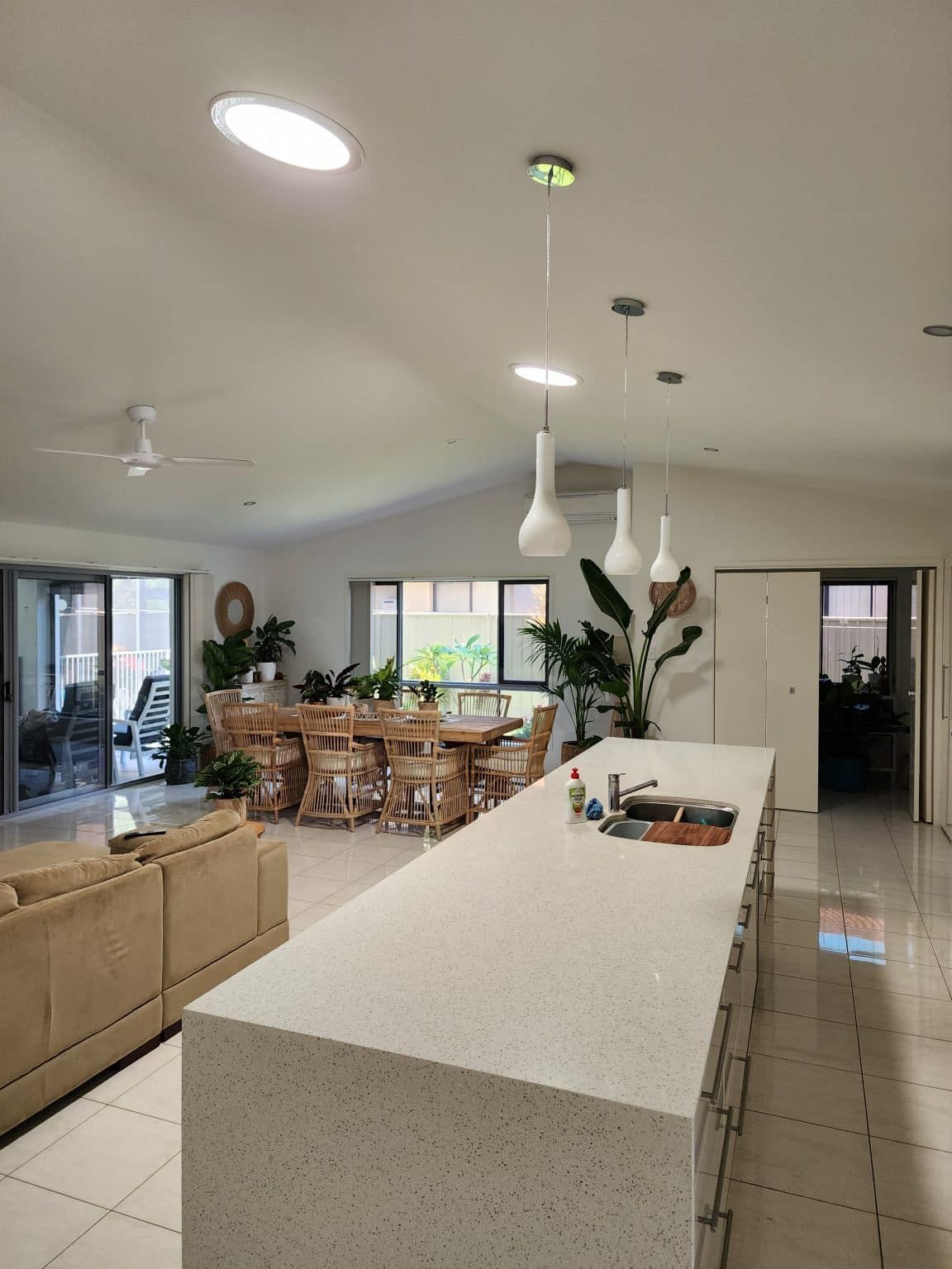 Open-plan Kitchen and Dining Area With a Skylights — Gold Coast Skylights in Slacks Creek, QLD