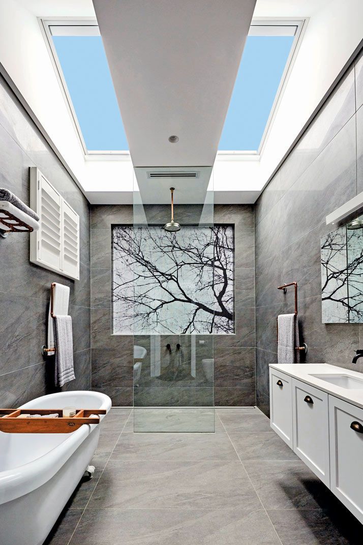 Modern Bathroom With a Skylight — Gold Coast Skylights in Byron Bay, NSW