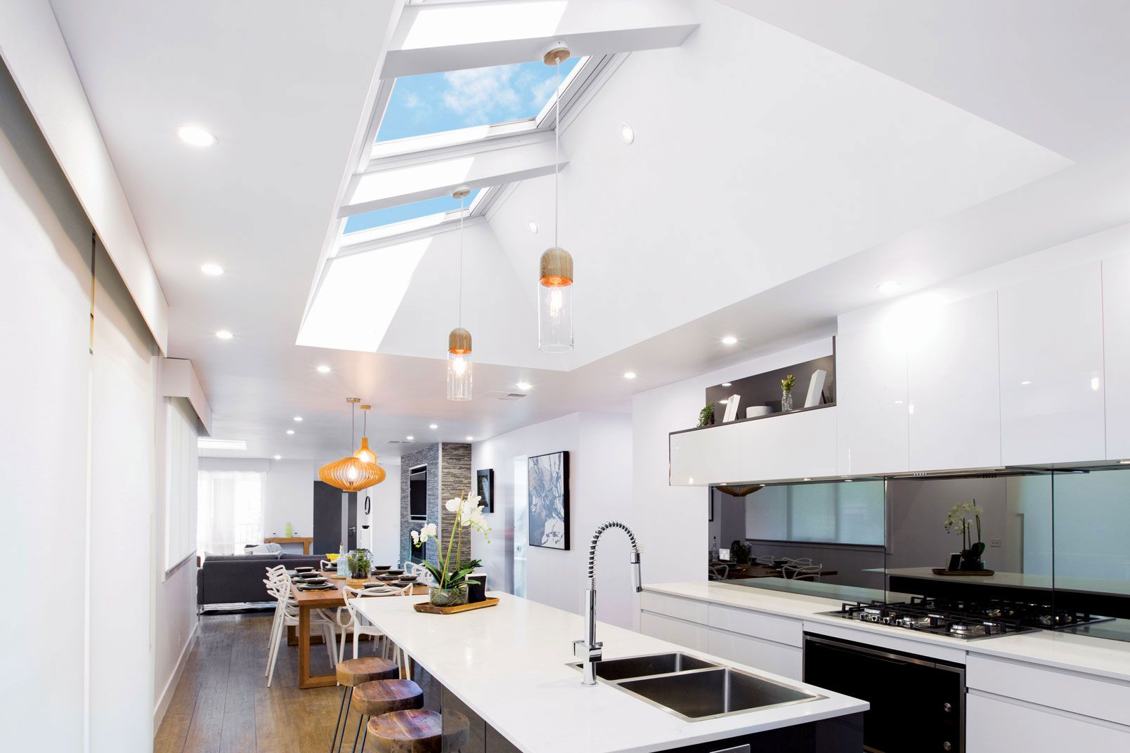 Skylights On The Kitchen And Dining Area