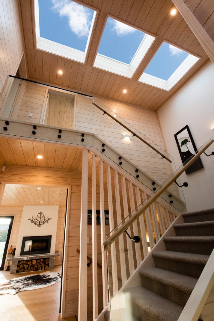 Interior View of a Modern House With a Staircase and Skylights — Gold Coast Skylights in Slacks Creek, QLD