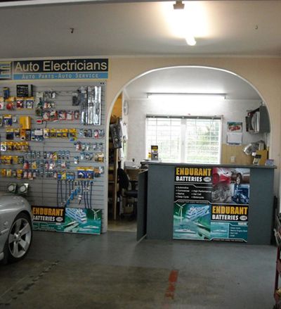 Inside auto electrical workshop in Manukau