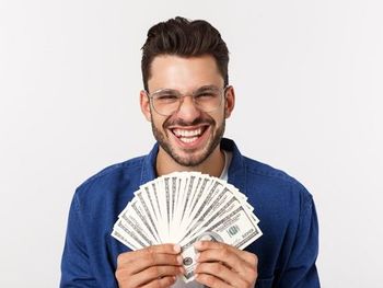 person holding money