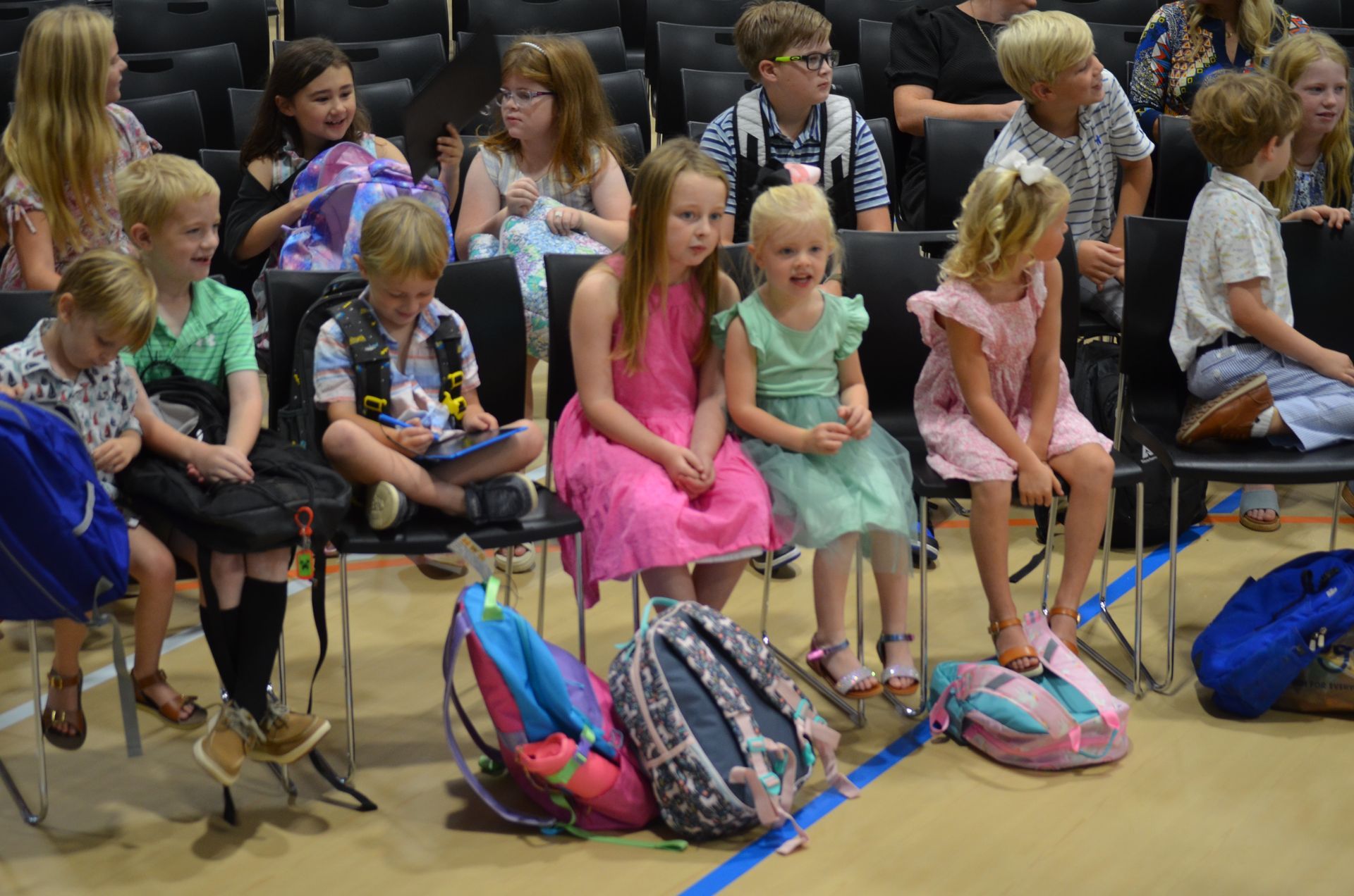 Children at the Blessing of the Backpacks