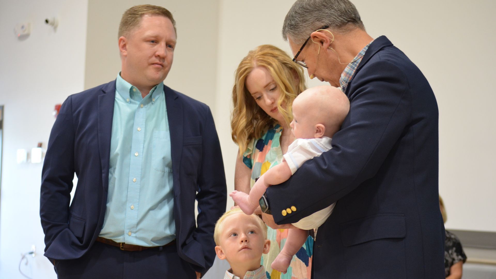 Welcome a newly baptized baby to our church fellowship.