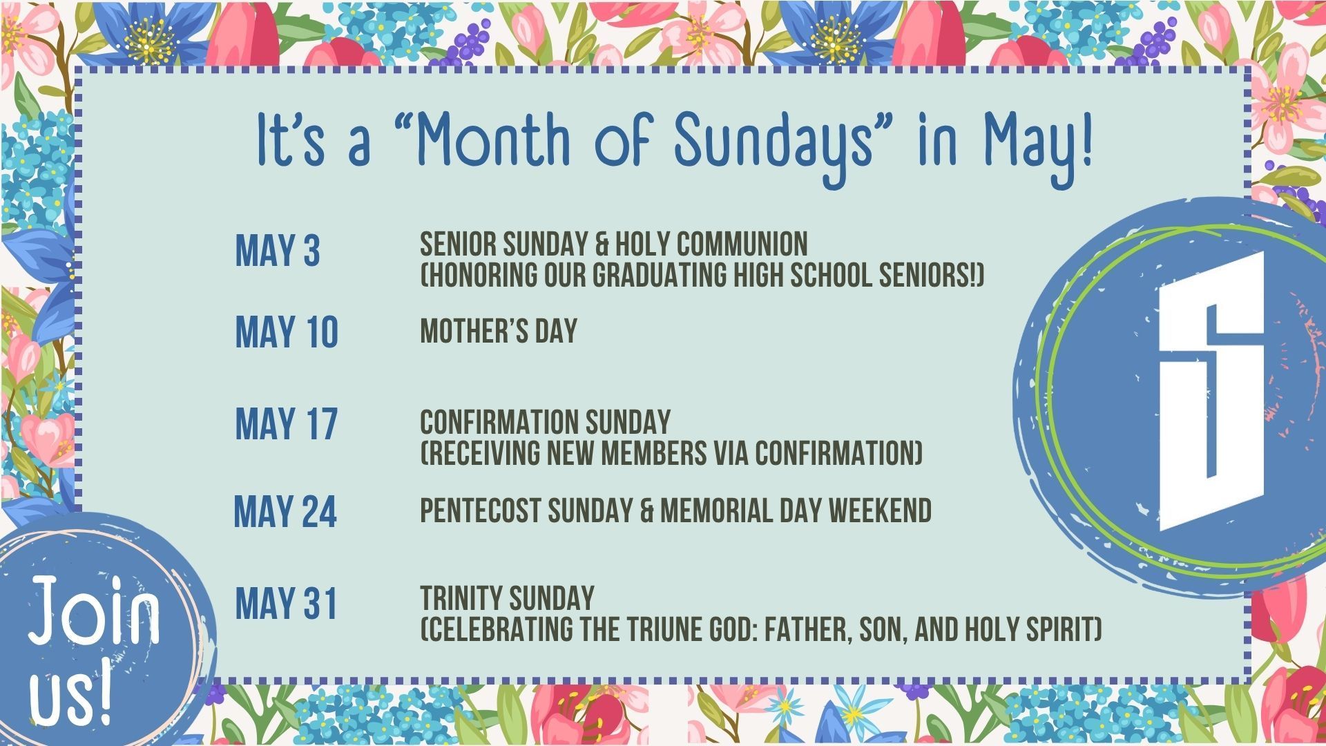 iT'S A MONTH OF SUNDAYS IN MAY