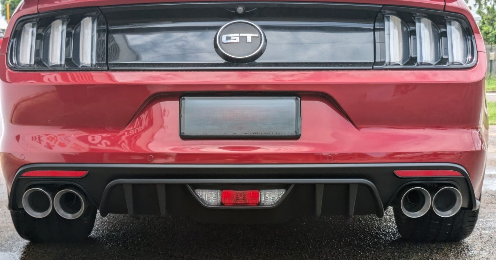 Rear View of a Red Ford Mustang Gt — Aitkenvale Exhausts & Towbars Pty Ltd In Aitkenvale, QLD