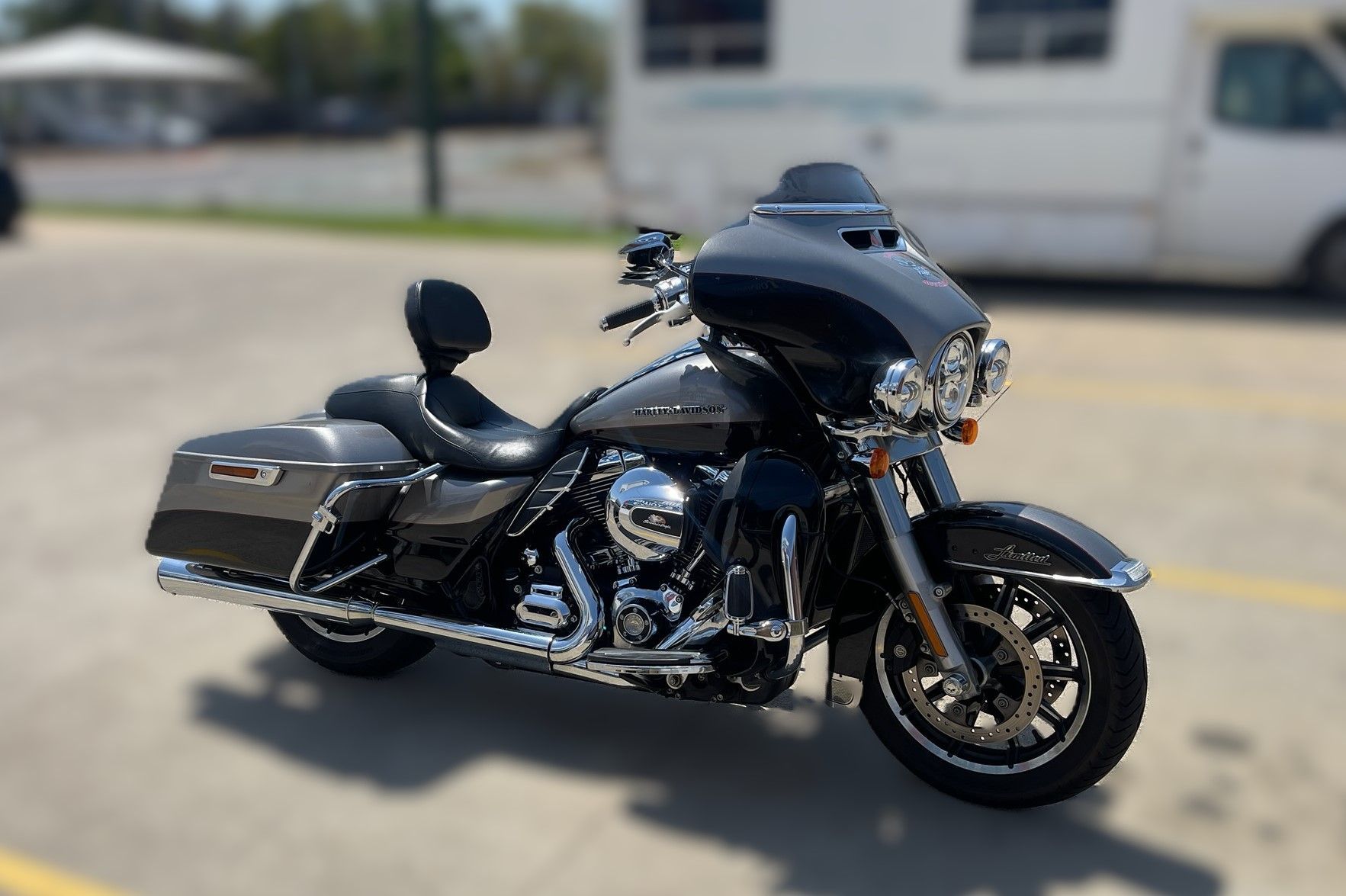Gray Harley-davidson Motorcycle Parked on Pavement — Aitkenvale Exhausts & Towbars Pty Ltd In Aitkenvale, QLD