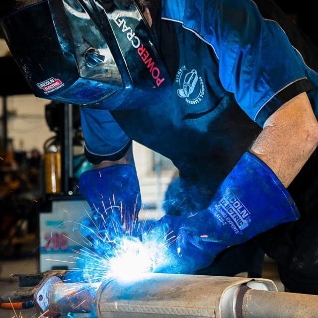 Welder Wearing a Mask — Aitkenvale Exhausts & Towbars Pty Ltd In Aitkenvale, QLD