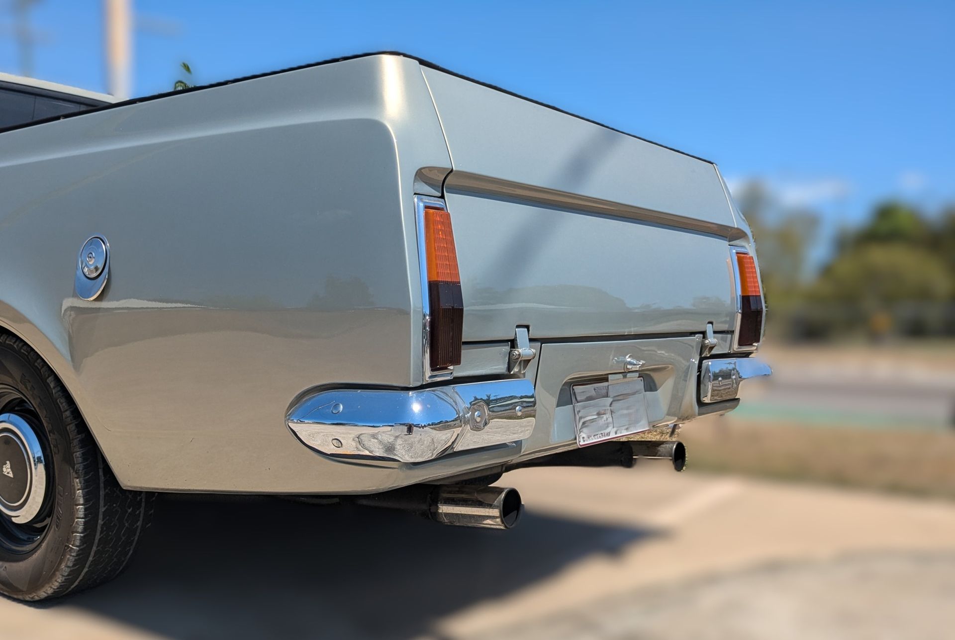 Rear View of a Classic Silver Car — Aitkenvale Exhausts & Towbars Pty Ltd In Aitkenvale, QLD
