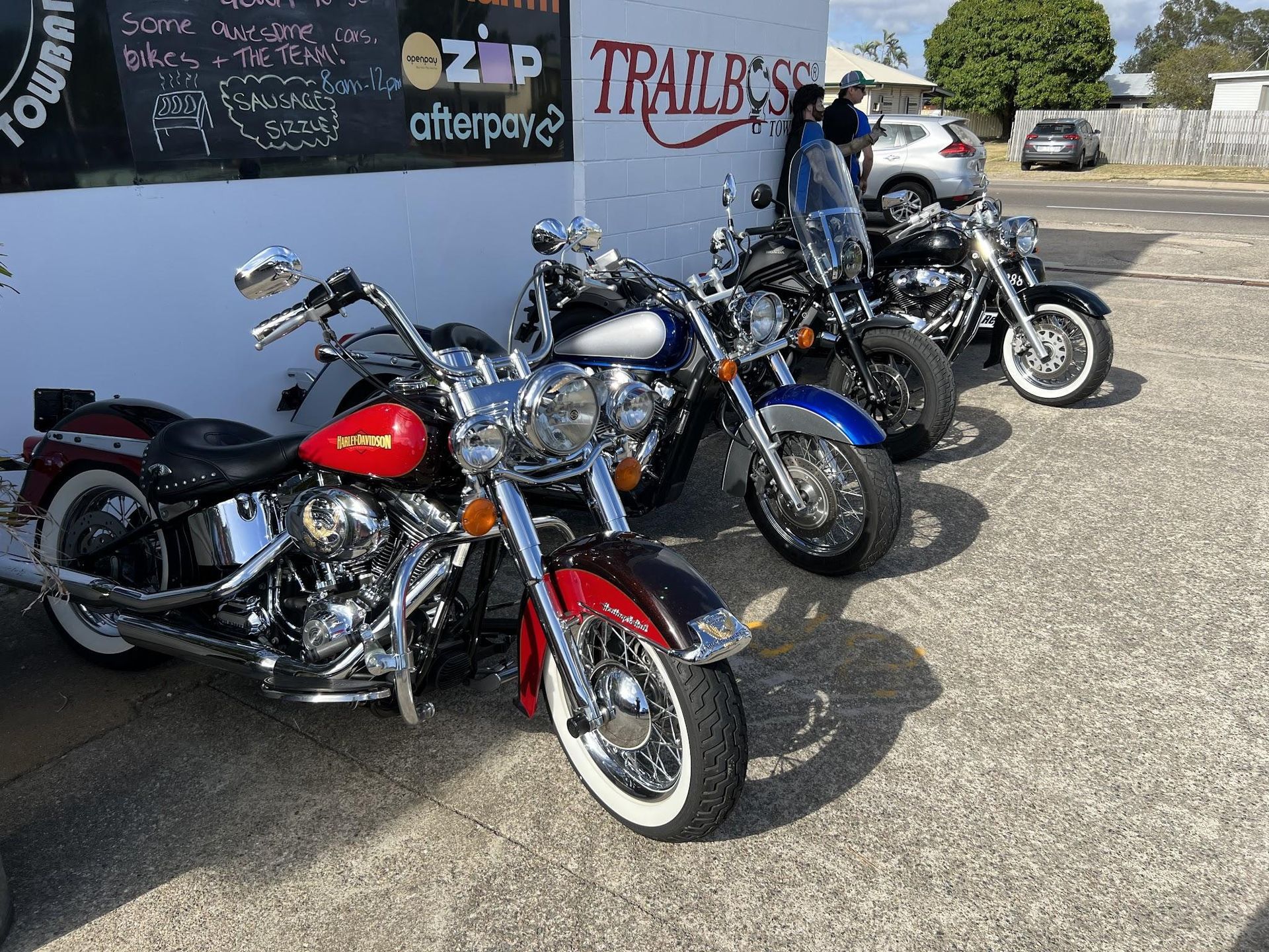 Four Motorcycles Parked Outside — Aitkenvale Exhausts & Towbars Pty Ltd In Aitkenvale, QLD