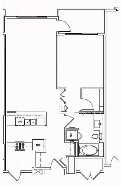 1 Bed 1 Bath