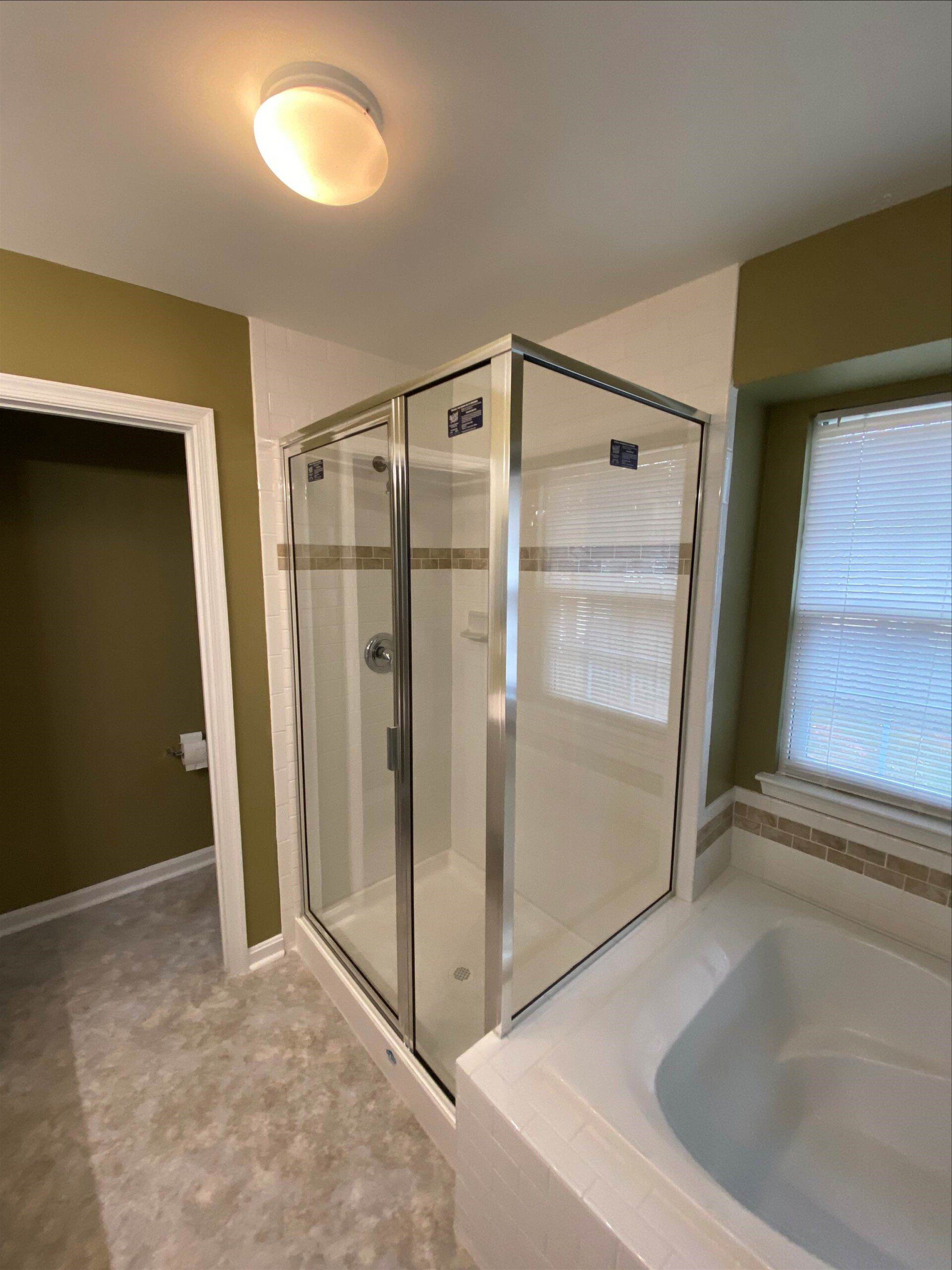Glass Shower Enclosure with Steel Framing — Fredericksburg, VA — Aquia Glass & Mirror