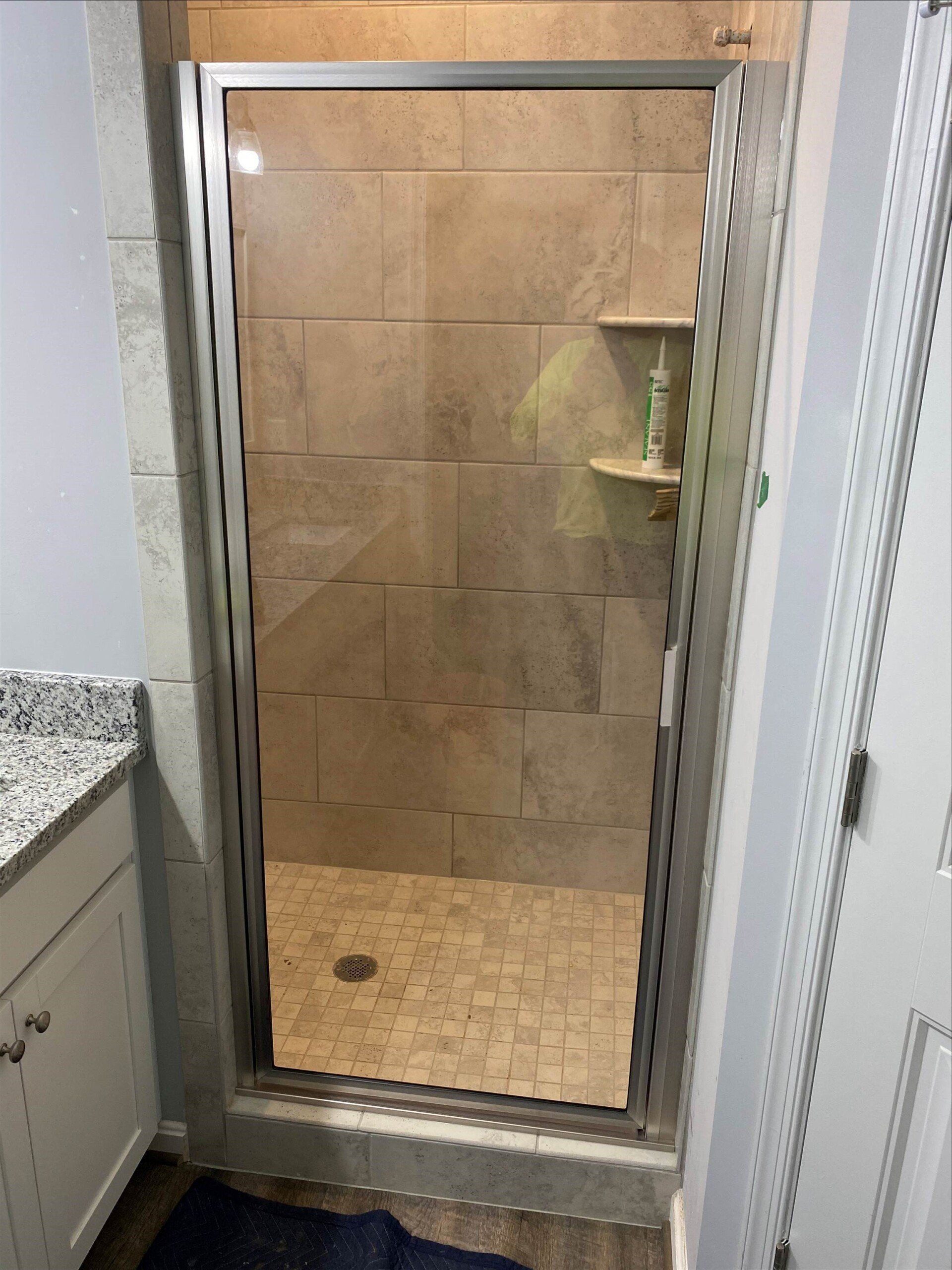 Glass Bathroom Door — Fredericksburg, VA — Aquia Glass & Mirror