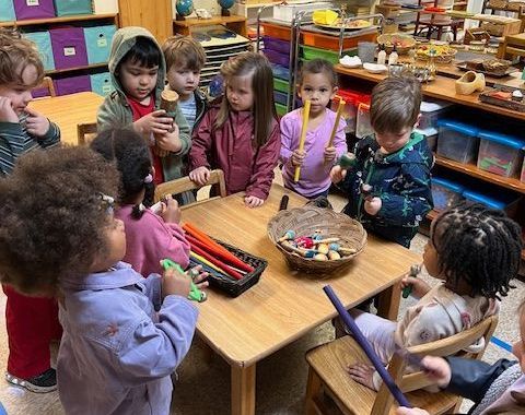 Children working together