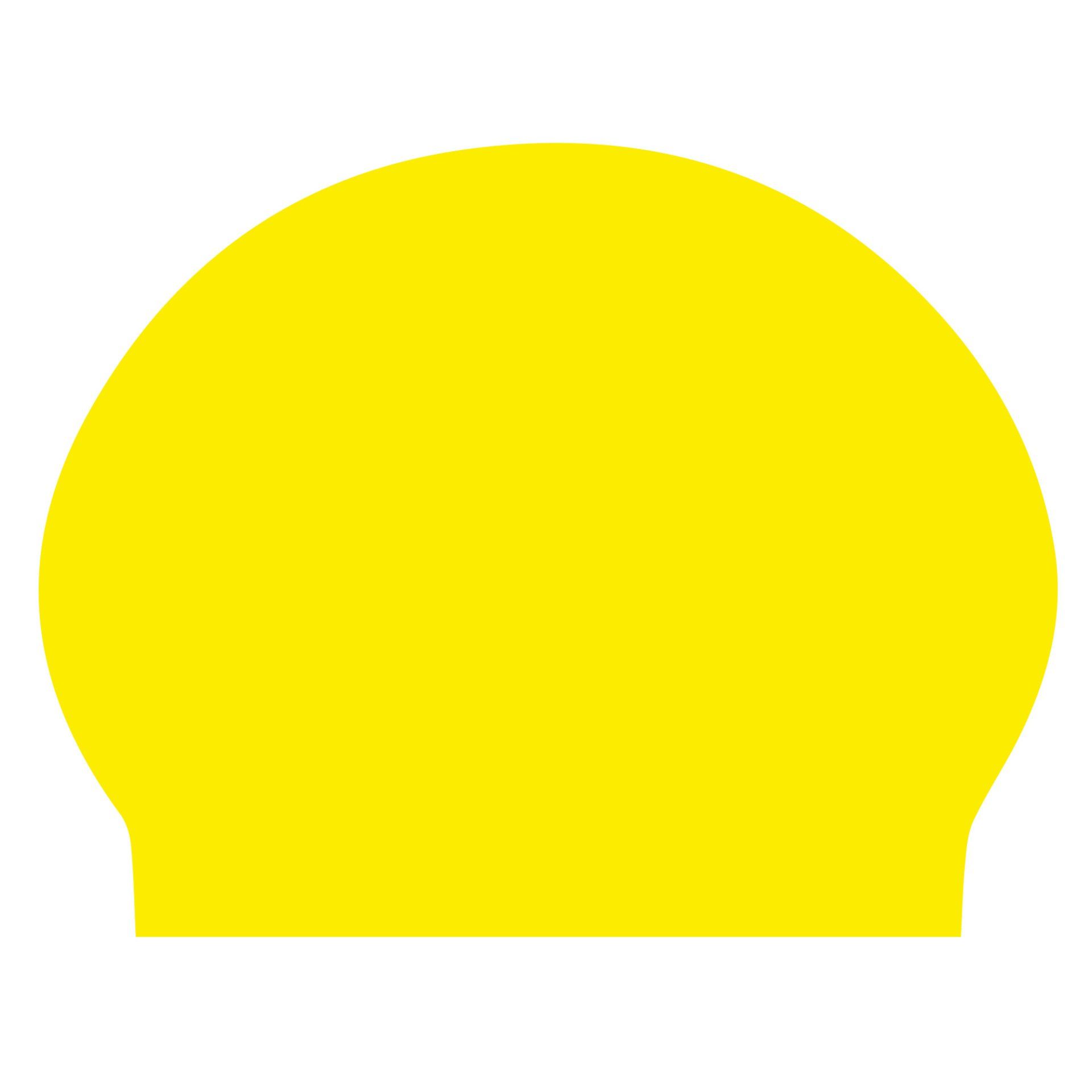 A yellow swimming cap on a white background.