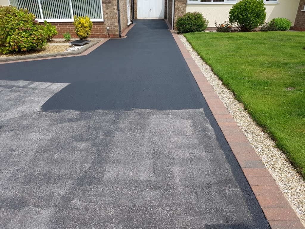 half clean driveway