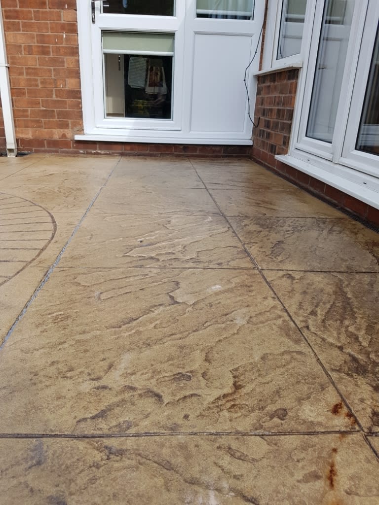 freshly paved driveway