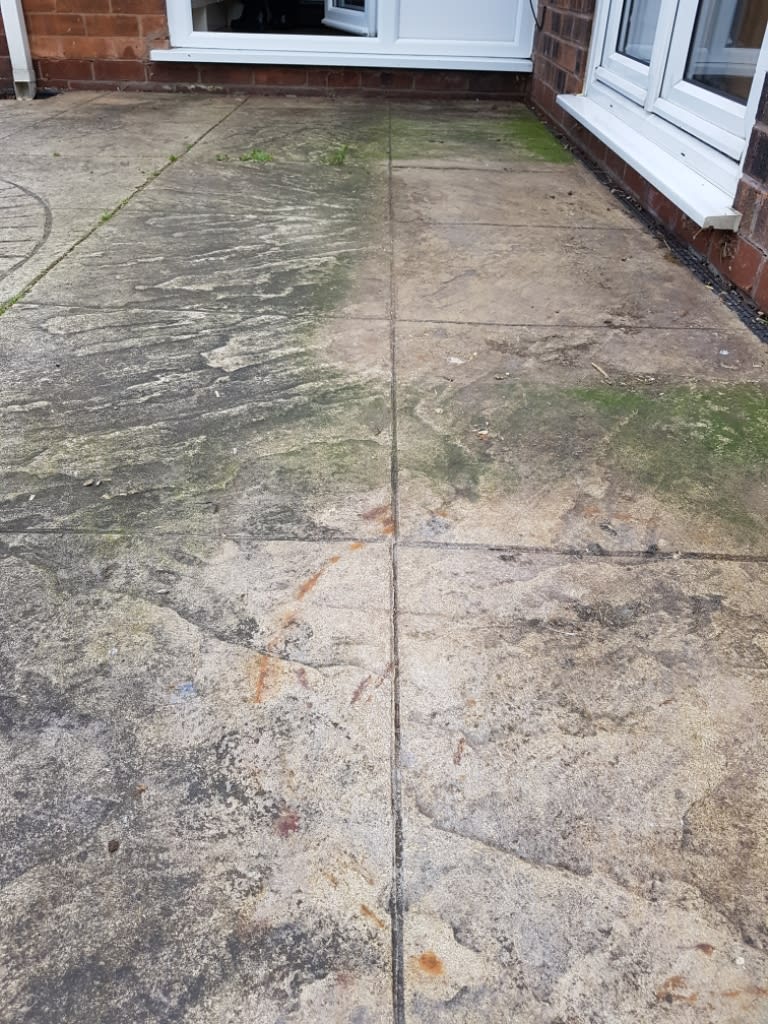 dirty paved driveway