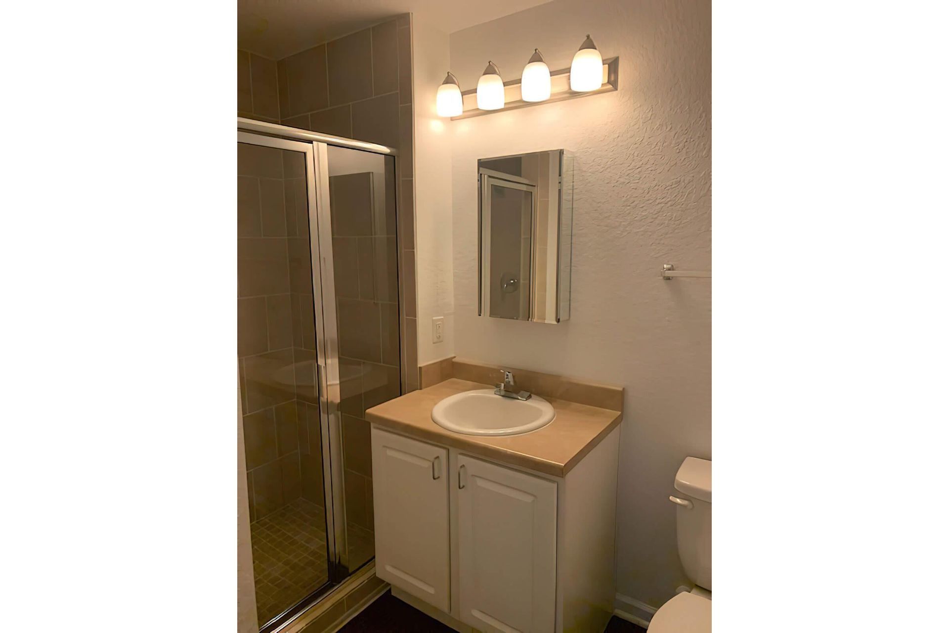 Guest bathroom at Surfside Apartments in Jacksonville Beach, Fl.