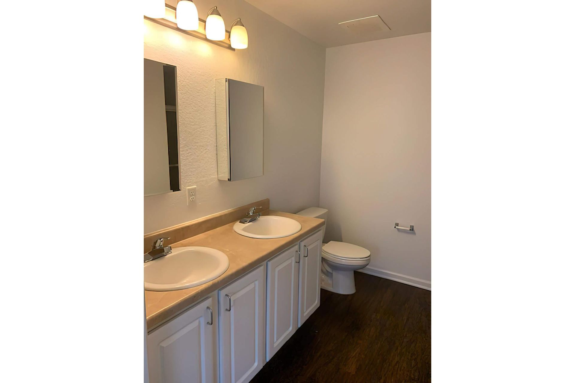 Double vanity at Surfside Apartments in Jacksonville Beach, Fl.