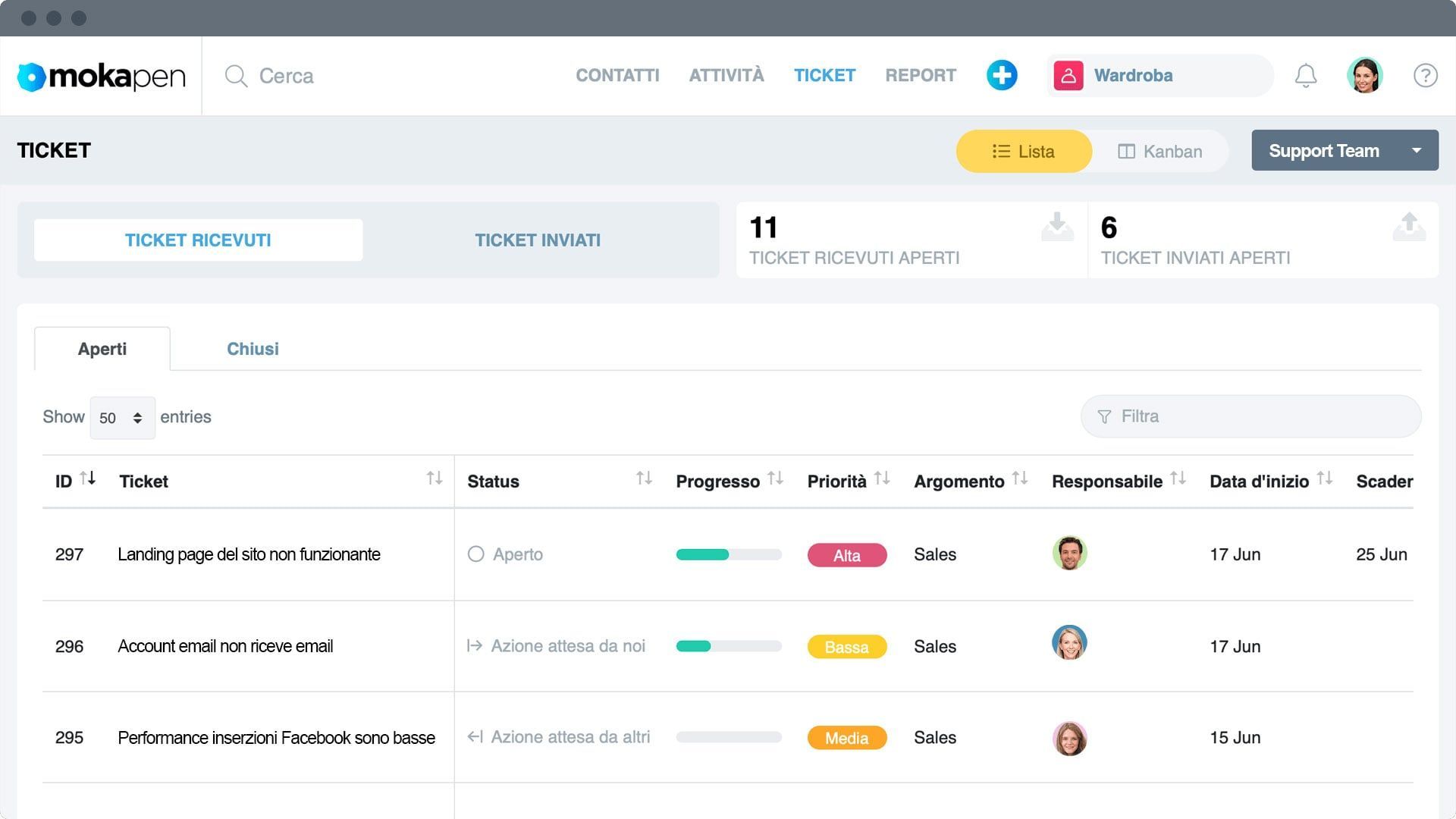 ticket crm smm