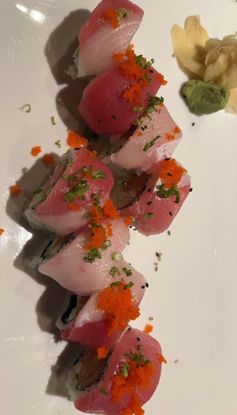 A plate of sushi food with a flower on top | Cherry Hill, NJ | Mikado