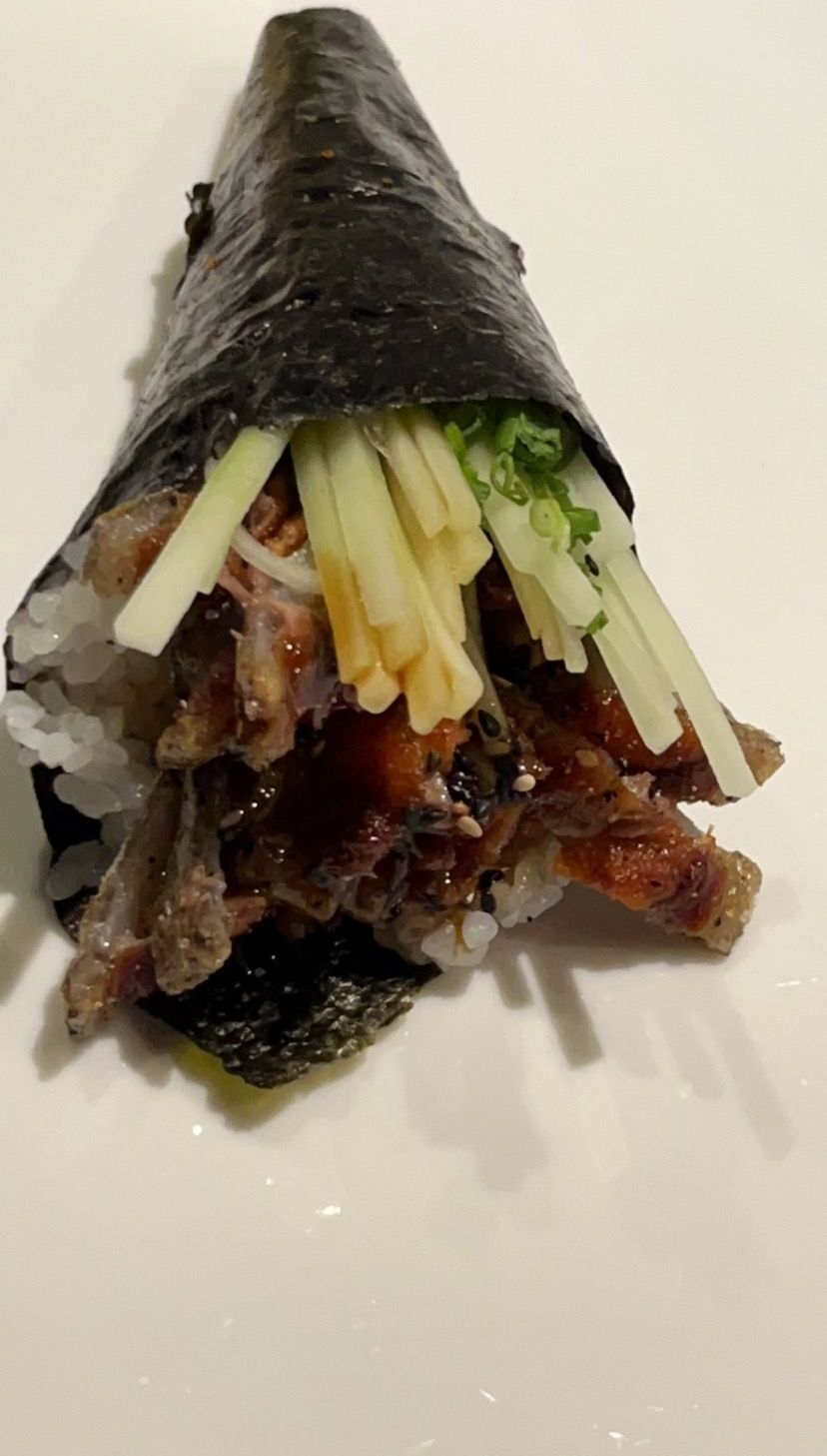 A sushi cone on a white plate | Cherry Hill, NJ | Mikado