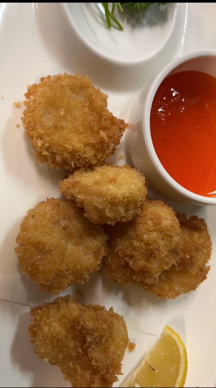 Fried food and a small bowl of dipping sauce | Cherry Hill, NJ | Mikado