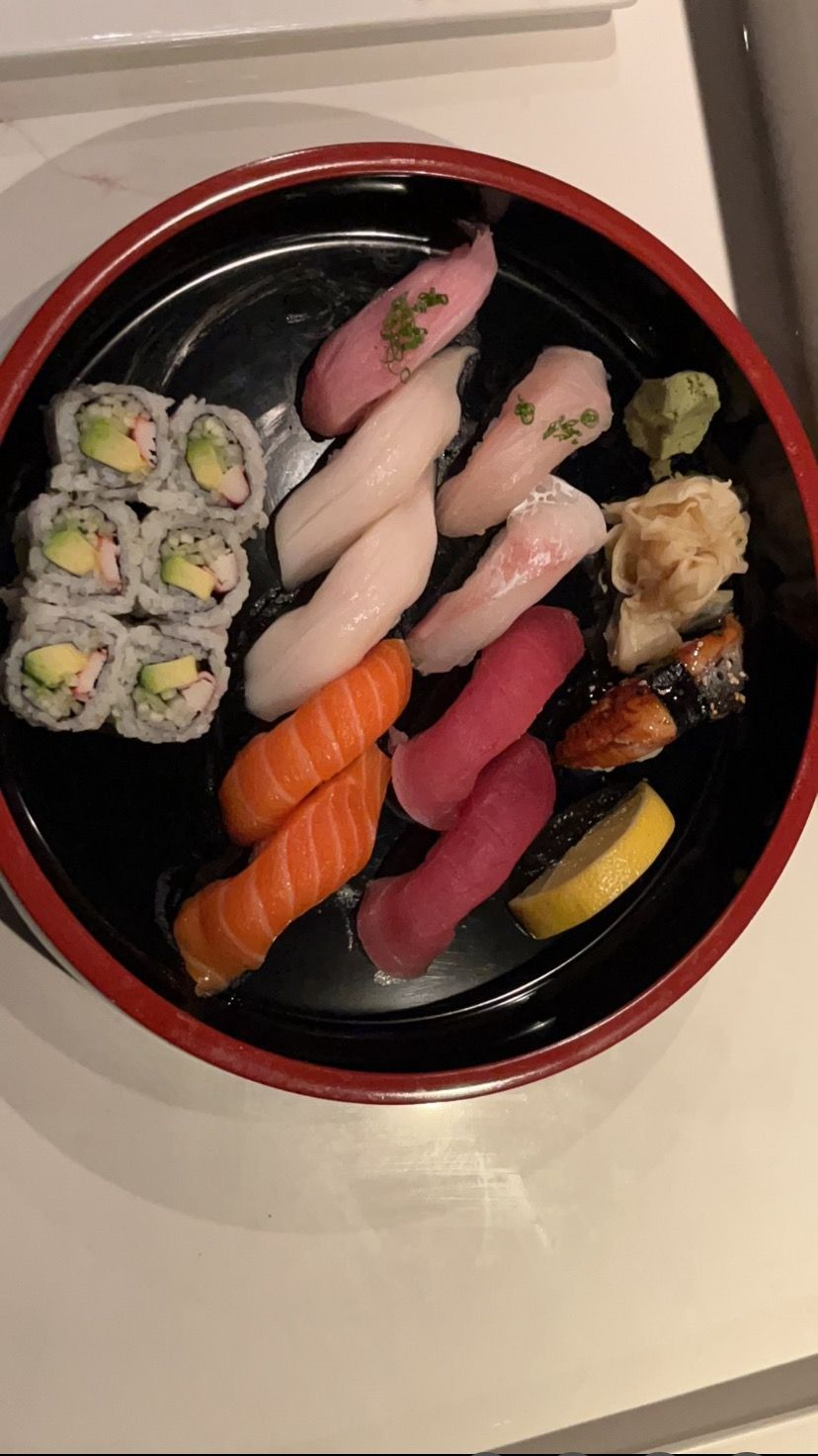 A black bowl filled with a variety of sushi and rolls | Cherry Hill, NJ | Mikado