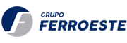 Um logotipo azul e branco para o grupo ferroeste