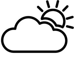 A cloud with the sun shining through it free icon