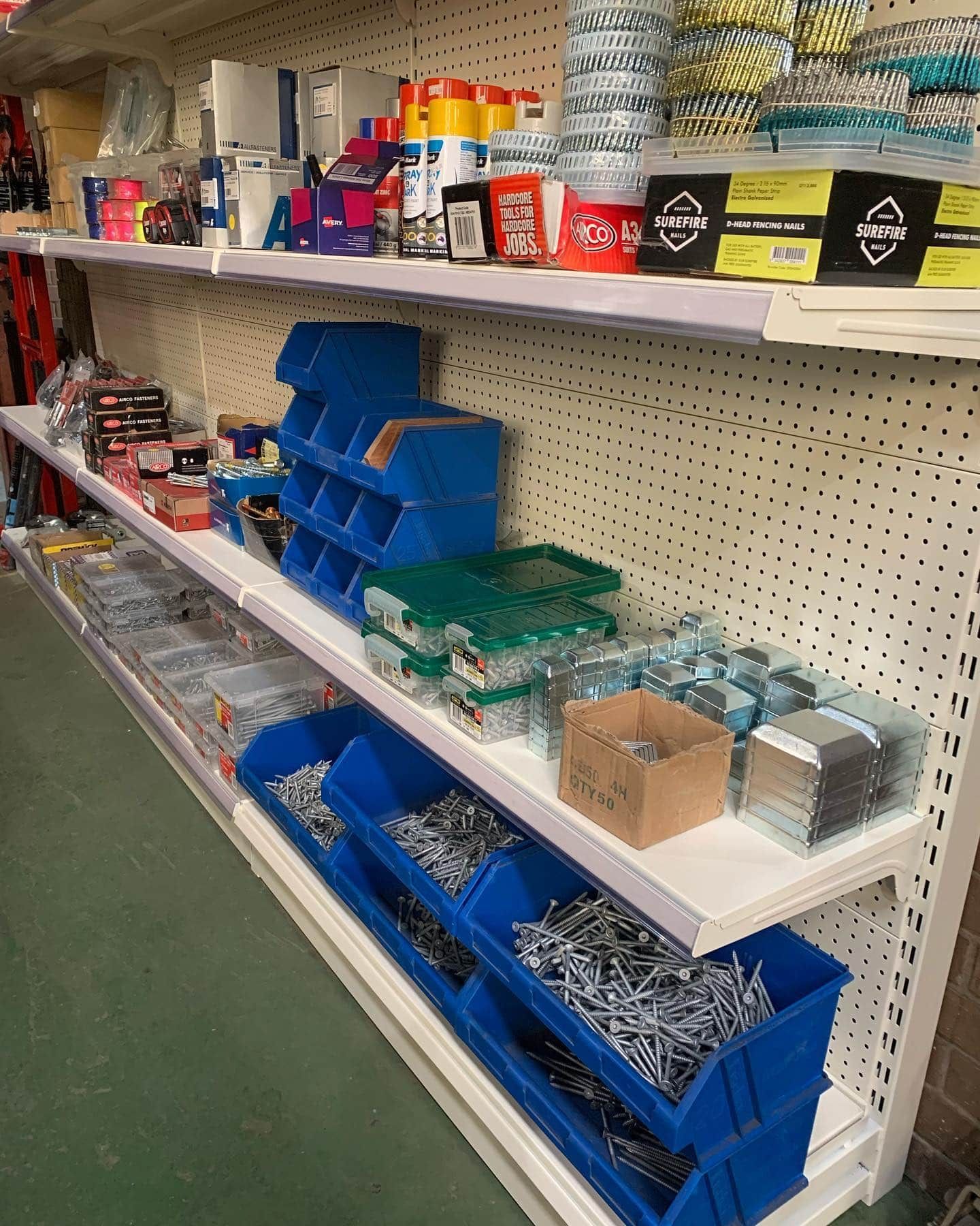 Shelves in a Hardware Store Stocked With Various Supplies — Trade Fencing Supplies in Moolap, VIC