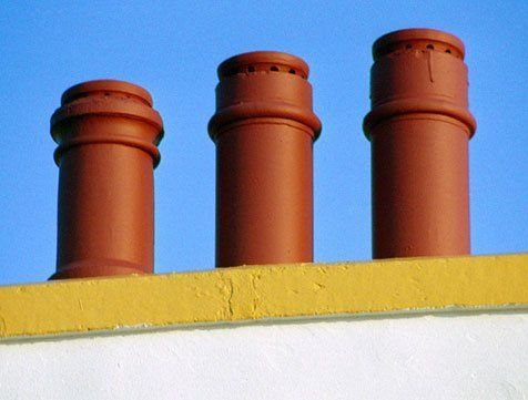 newly pointed chimneys