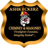 Ashkickerz Chimney & Masonry Logo - Firefighter Founded, Integrity Fueled