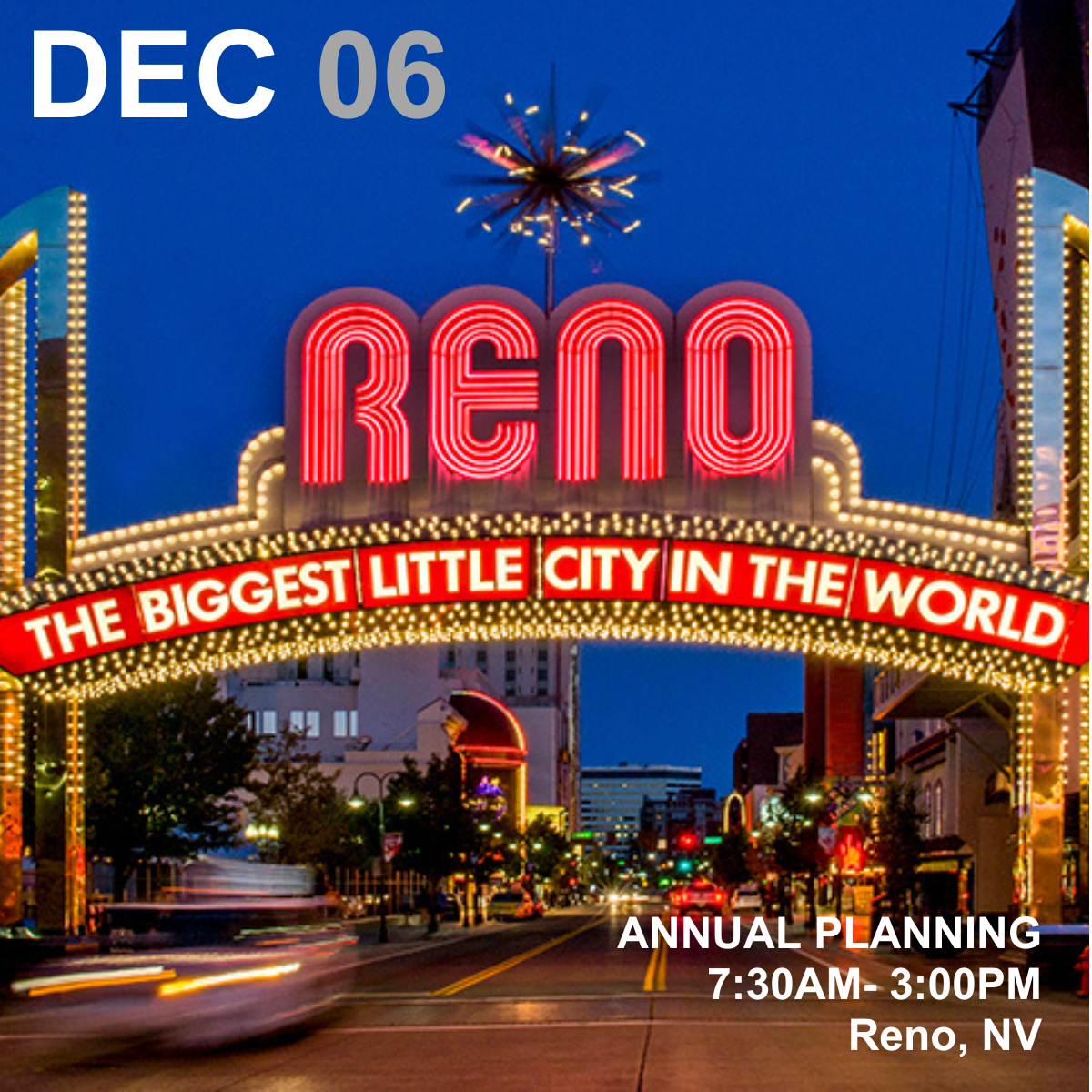 A sign for reno the biggest little city in the world