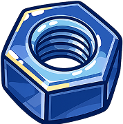 A blue, helical coil spring illustrated in a cartoon style.