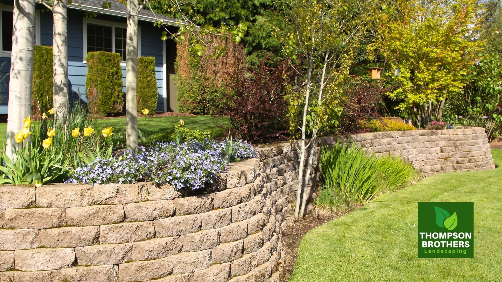 Thompson Brothers Landscaping - view of retaining walls
