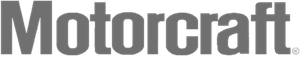 Motorcraft logo, gray text on a white background.