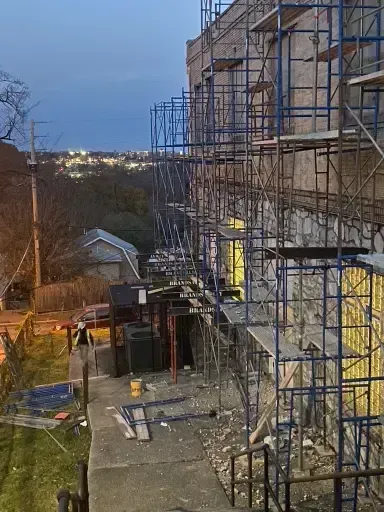 structural shoring on a building